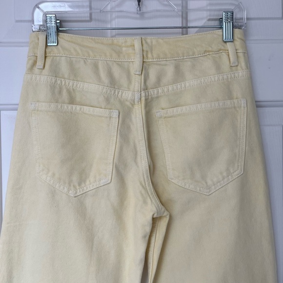 NWT ZARA Mid Rise Patch Pocket Yellow Jeans 2 - Picture 12 of 16
